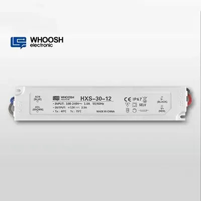 محفظه پلاستیکی 30W 2.5A IP67 منبع تغذیه ضد آب 30W 12V درایور LED