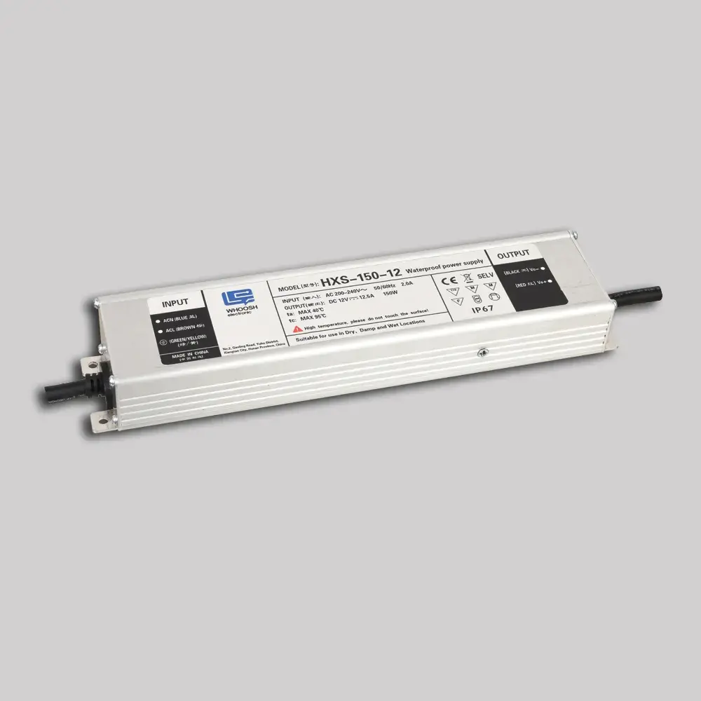 منبع تغذیه ضد آب 150W 12.5A IP67 درایور LED ولتاژ ثابت 12 ولت